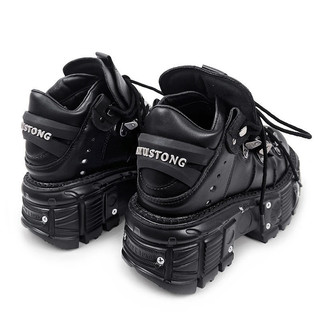 JVJ5 VWEL Sapatos Punk Femininos de Novo Estilo com Cadarço, Salto de 6 cm, Botas Góticas de Plataforma, Sapatos Decorat