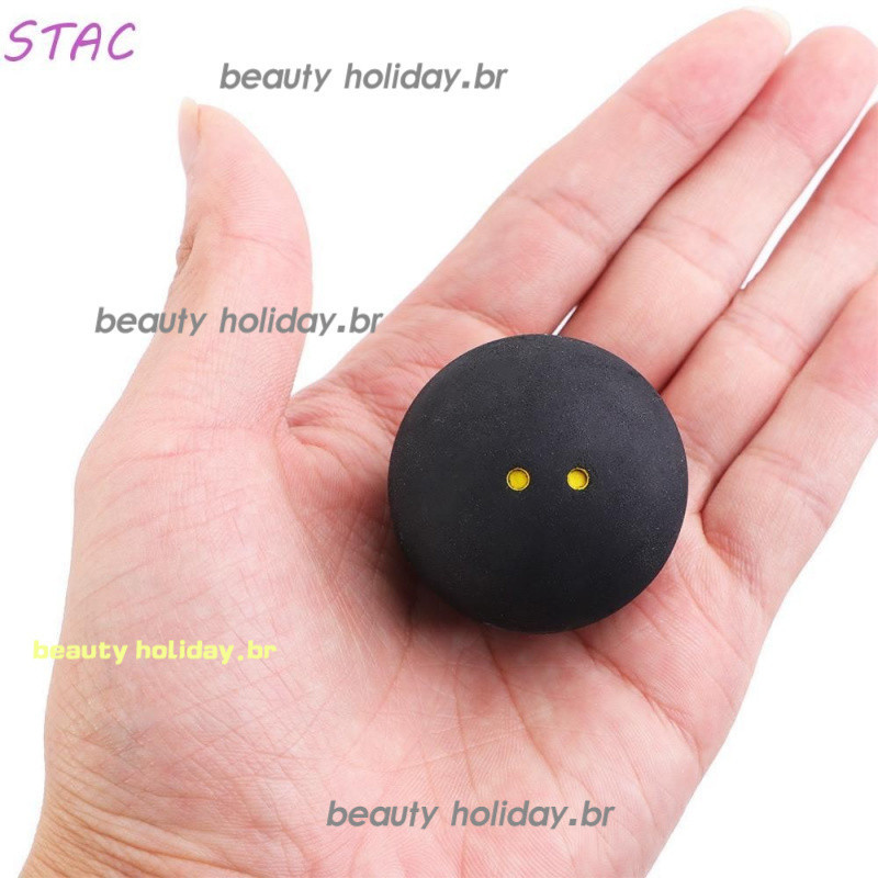STAC Squash Ball Professional Bolas De Borracha Preta Ferramenta De Treinamento Double Yellow Dot for Player Low Speed Y