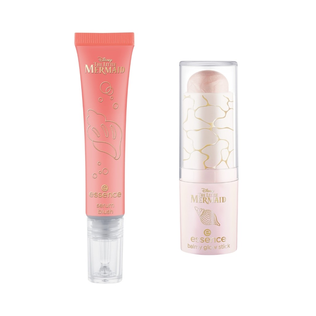 KIT Blush serum 02 + Iluminador em stick essence Disney A Pequena Sereia