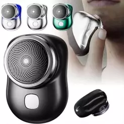 Aparador de Barba de Bolso Bivolt, Barbeador Elétrico Seco e Úmido com Recarga Tipo-C Eficiente
