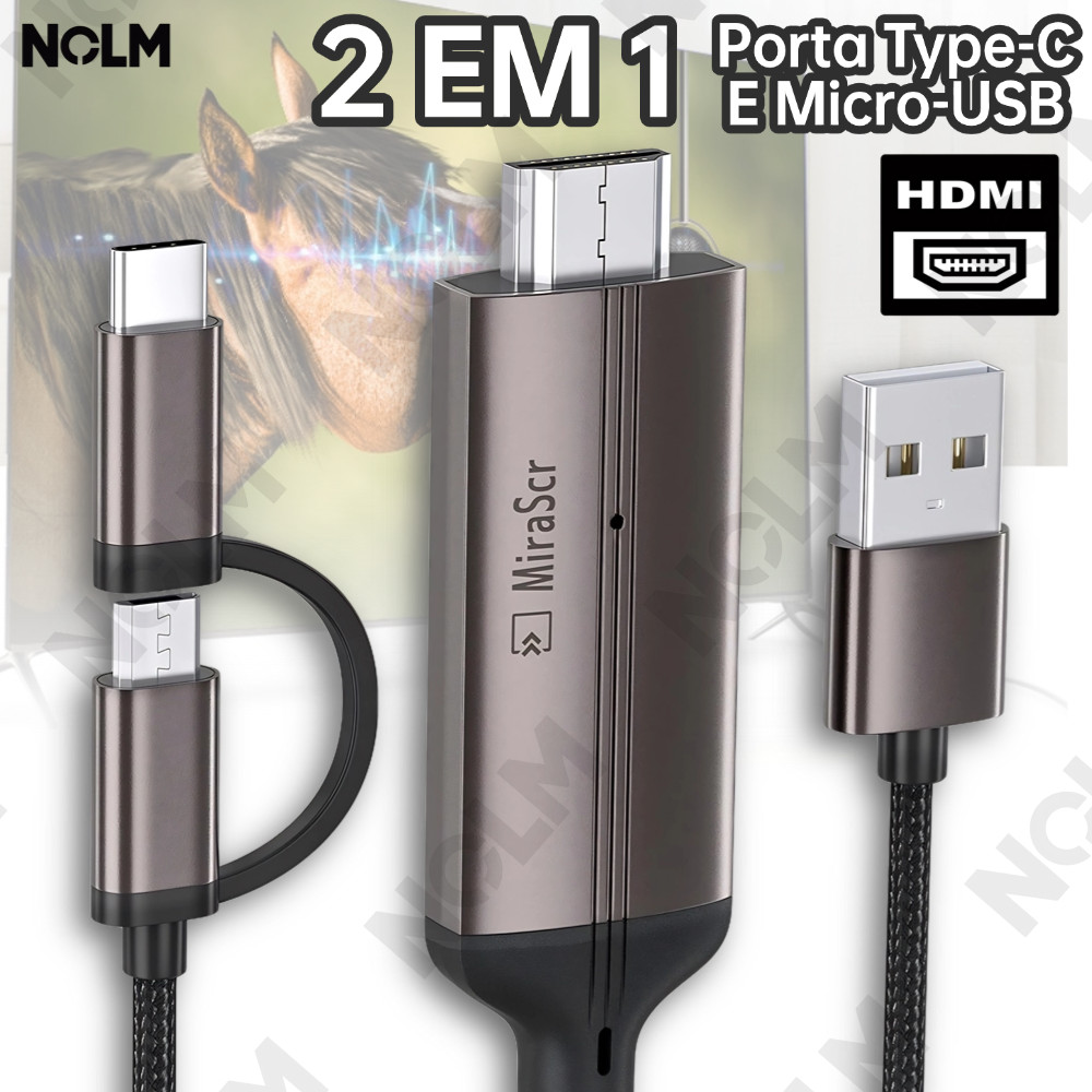 LD36 HDMI USB C Adaptador 4k 2 Em 1 Conversor Para Dispositivo Android TYPE-C MIRCO-USB IPHONE-TYPEC-NO