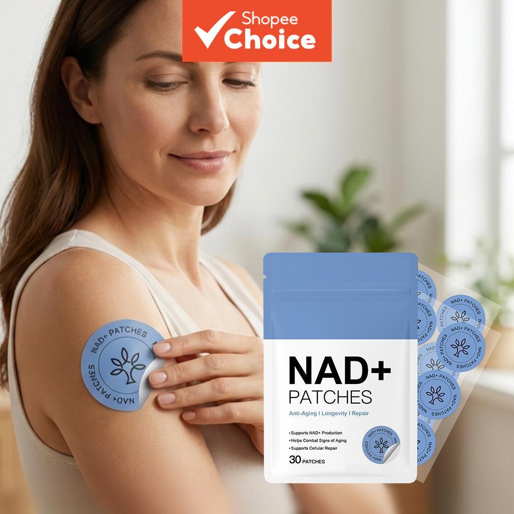  Patches de NAD+ | Suporte Antienvelhecimento e Longevidade (30 unidades)