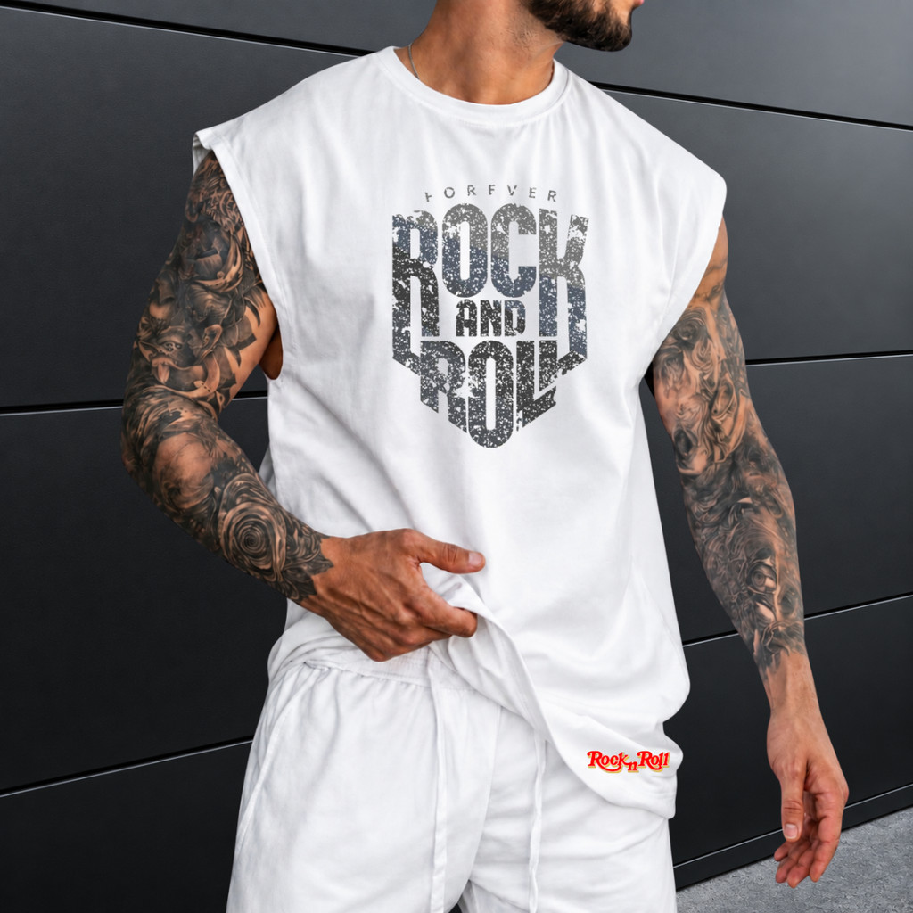 Regata Machão Oversized 100% Algodão Camiseta Cavada Musculação Streetwear Treino Praia Academia