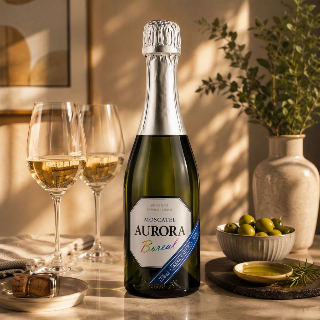 Espumante Branco Doce Zero Álcool Boreal Aurora 187ml — imagem 2 de 2