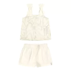 Conjunto Infantil Menina Tule Corações Elian Bege