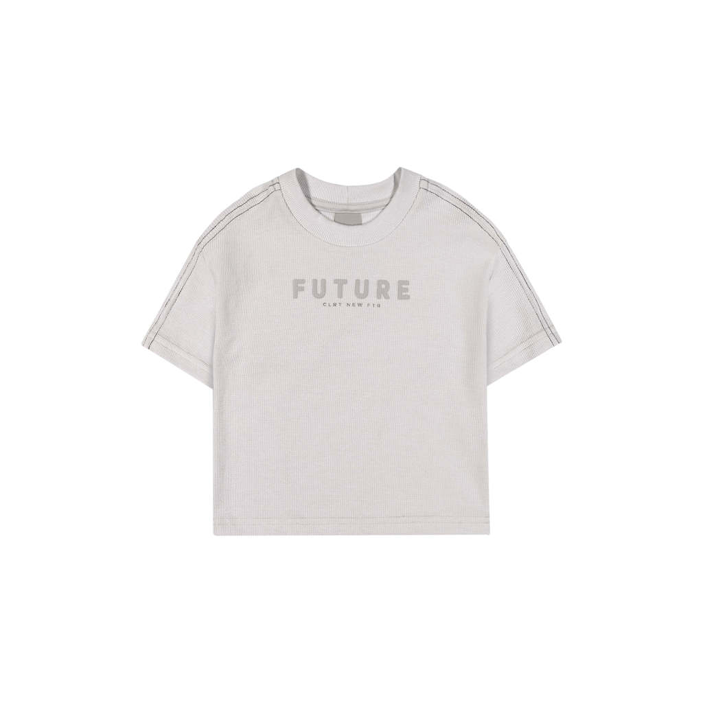 Camiseta Infantil Menino Malha Tricô Colorittá Cinza