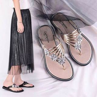 2026 verão novo estilo flip-flops feminino exterior moda plana flip-flops novo estilo chinês influenciador All-Match com