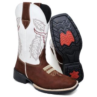 Texana Bota Bordada Touro Masculina Couro Botina Confortável Bico Quadrado Lançamento