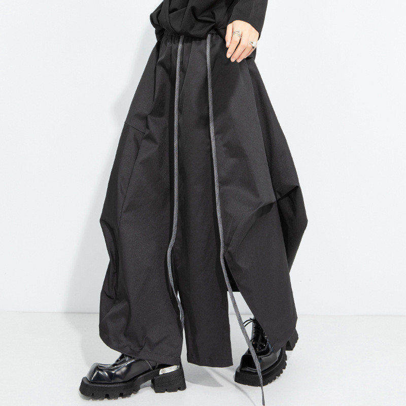 Olhos grandes [roupas femininas estilo Yamamoto] saia-outono inverno macacão saia feminina estilo americano cintura alta