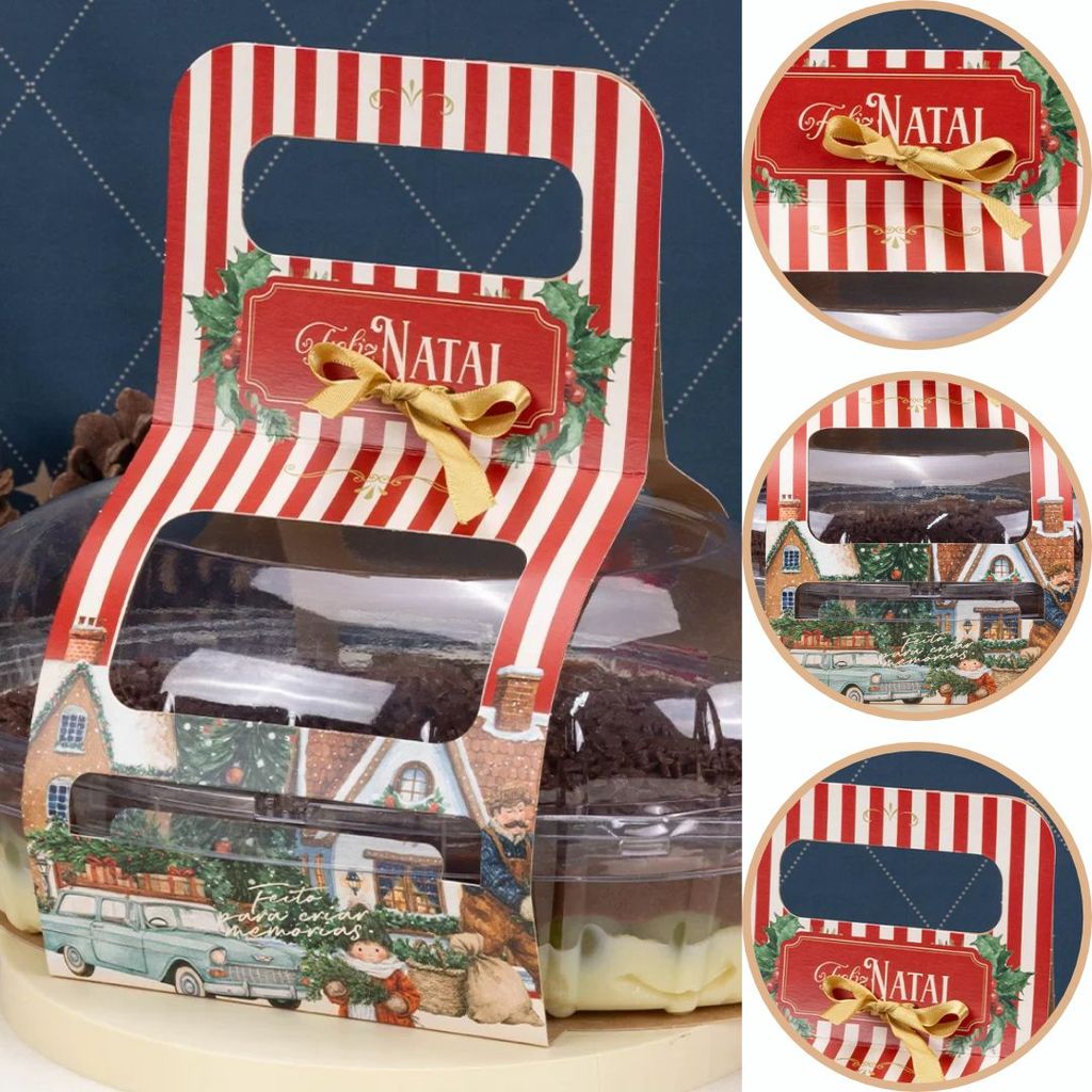 5 CASINHA COM ALÇAS PARA 2 MINI PANETONES CUIDADO 6098 (JANGO NATAL 2026) — imagem 2 de 2
