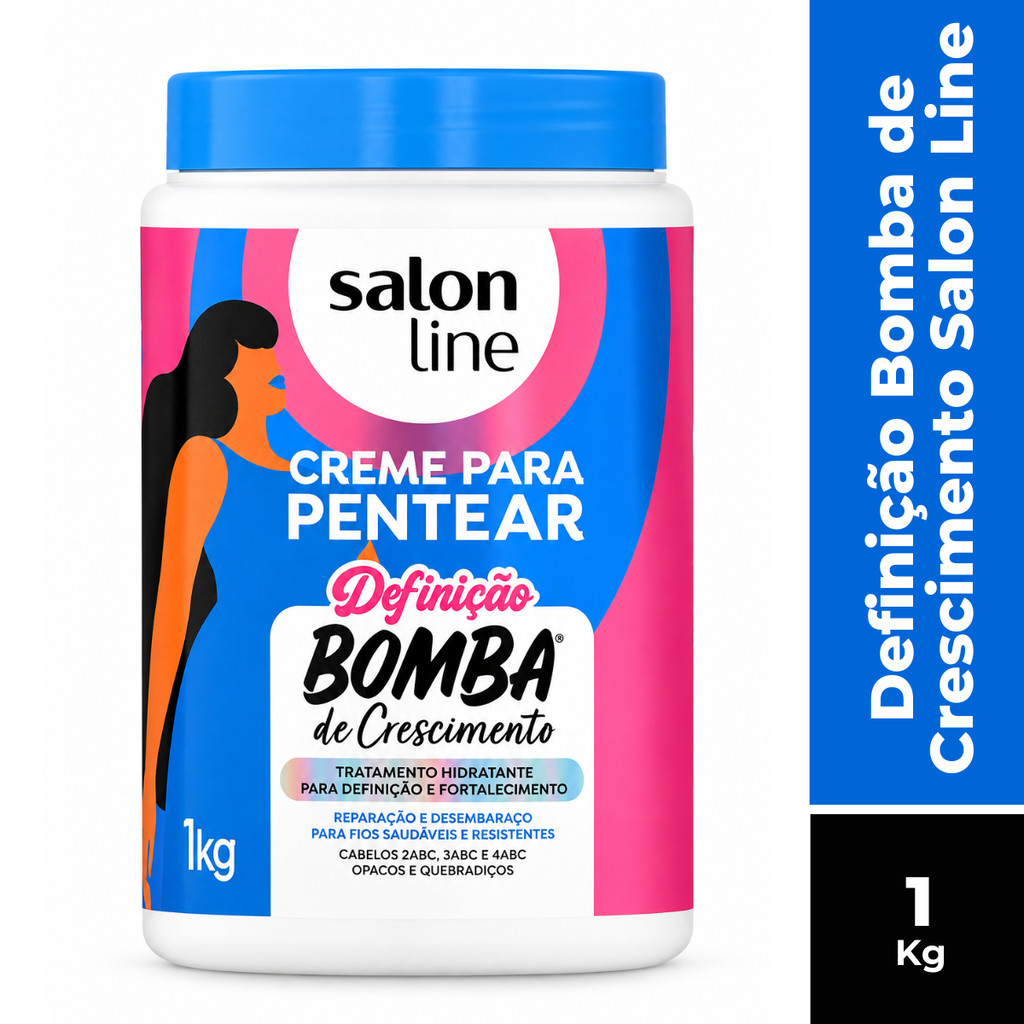 CREME PARA PENTEAR SALON LINE DEFINIÇÃO BOMBA DE CRESCIMENTO 1KG