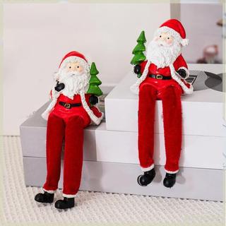 [Freneci2] Figura Do Pai Sentado , Boneca Com Pernas Longas , Estatueta Colecionável , Natal