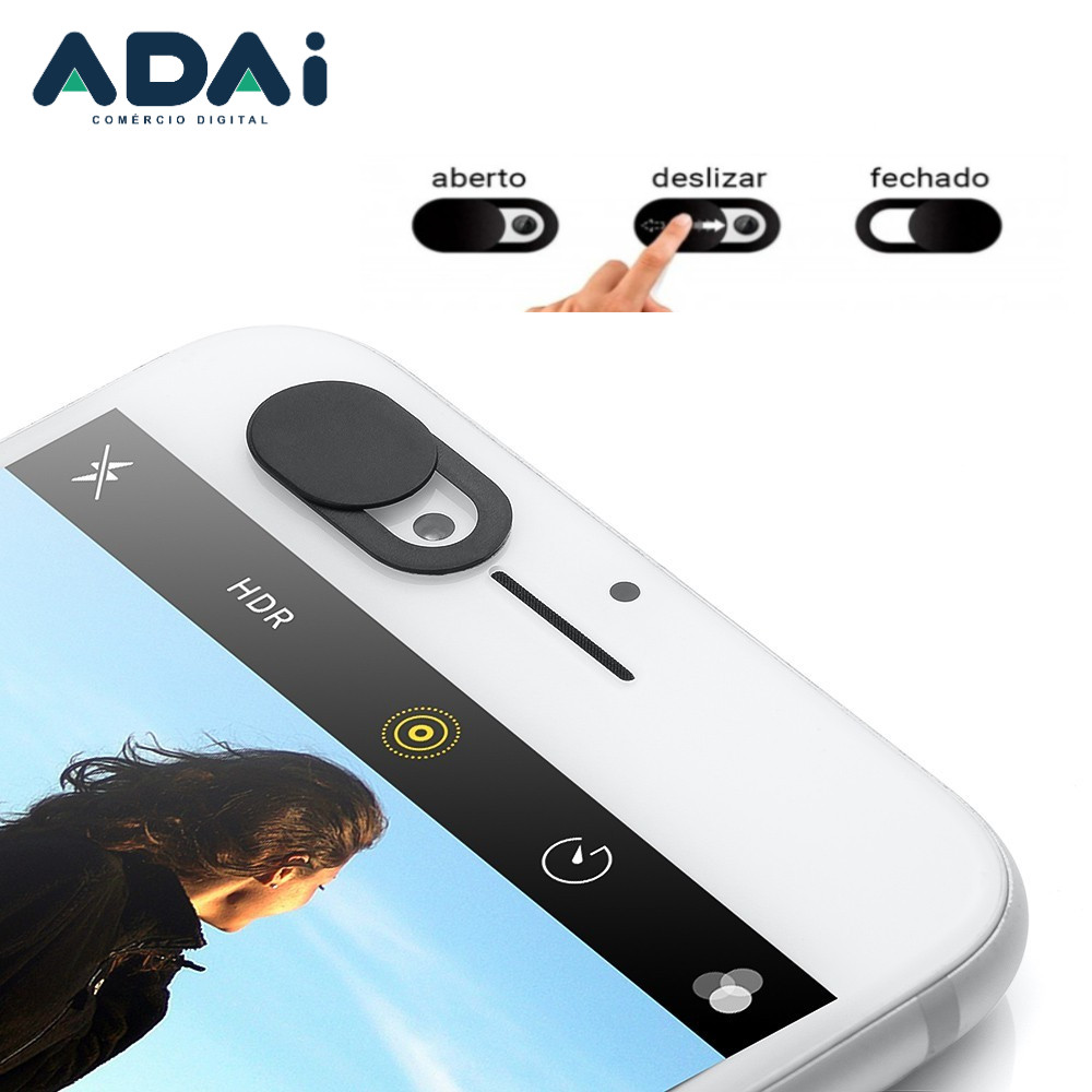 Kit 3 6 12 20 Unidades Capa Para Webcam Anti-Spy Ultra Fina Notebook Celular Tablet