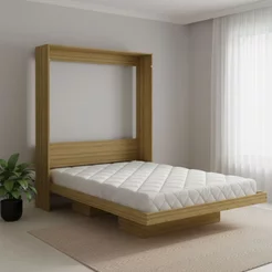 Cama Articulada de Casal com 2 Nichos CM8016 Laranja/Amêndoa Amêndoa