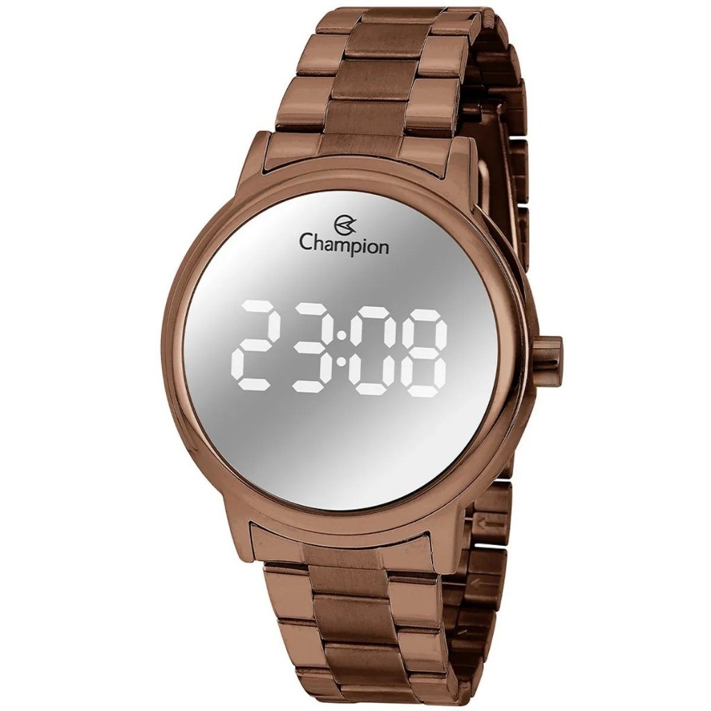 Relógio Feminino Champion Digital Ch40115M - Marrom em Oferta na Shopee
