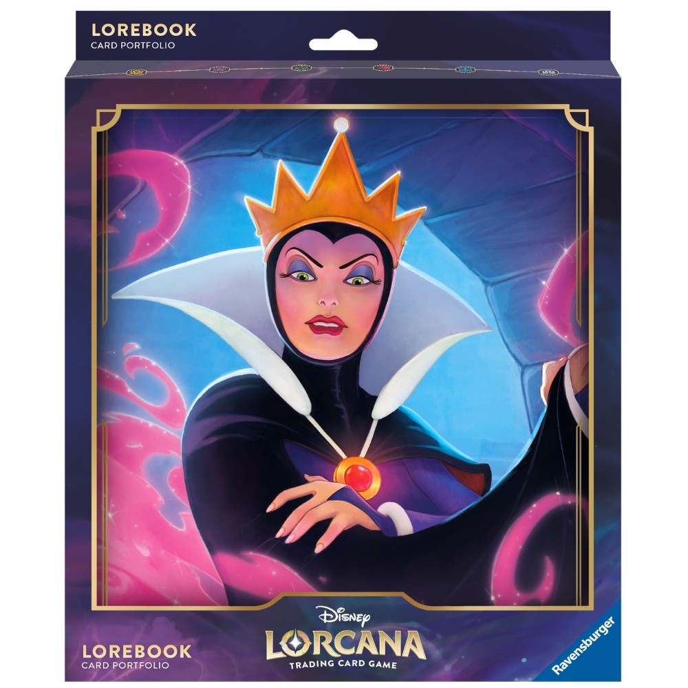 PASTA ÁLBUM THE EVIL QUEEN DISNEY LORCANA LOREBOOK CARD PORTFOLIO RAINHA MÁ ACESSÓRIOS CARTAS TCG