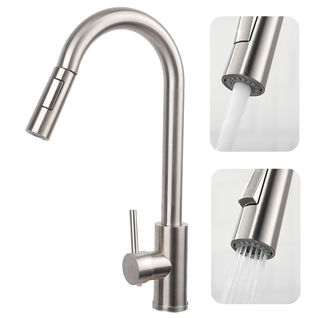 Torneira Cozinha Gourmet Misturador Monocomando Prata Extensora em Oferta na Shopee