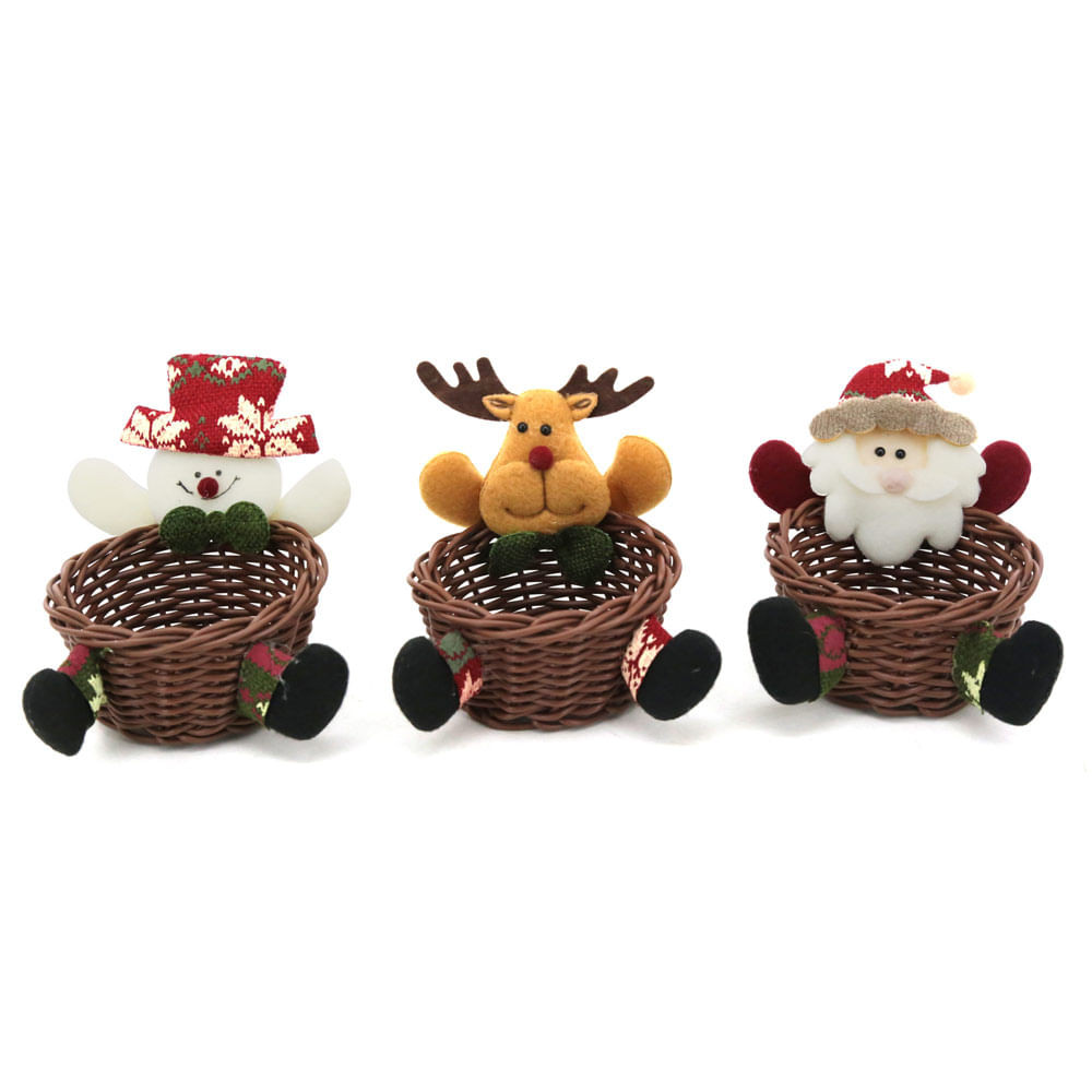CESTA RATTAN NATAL CV244288 Cazza em Oferta na Shopee