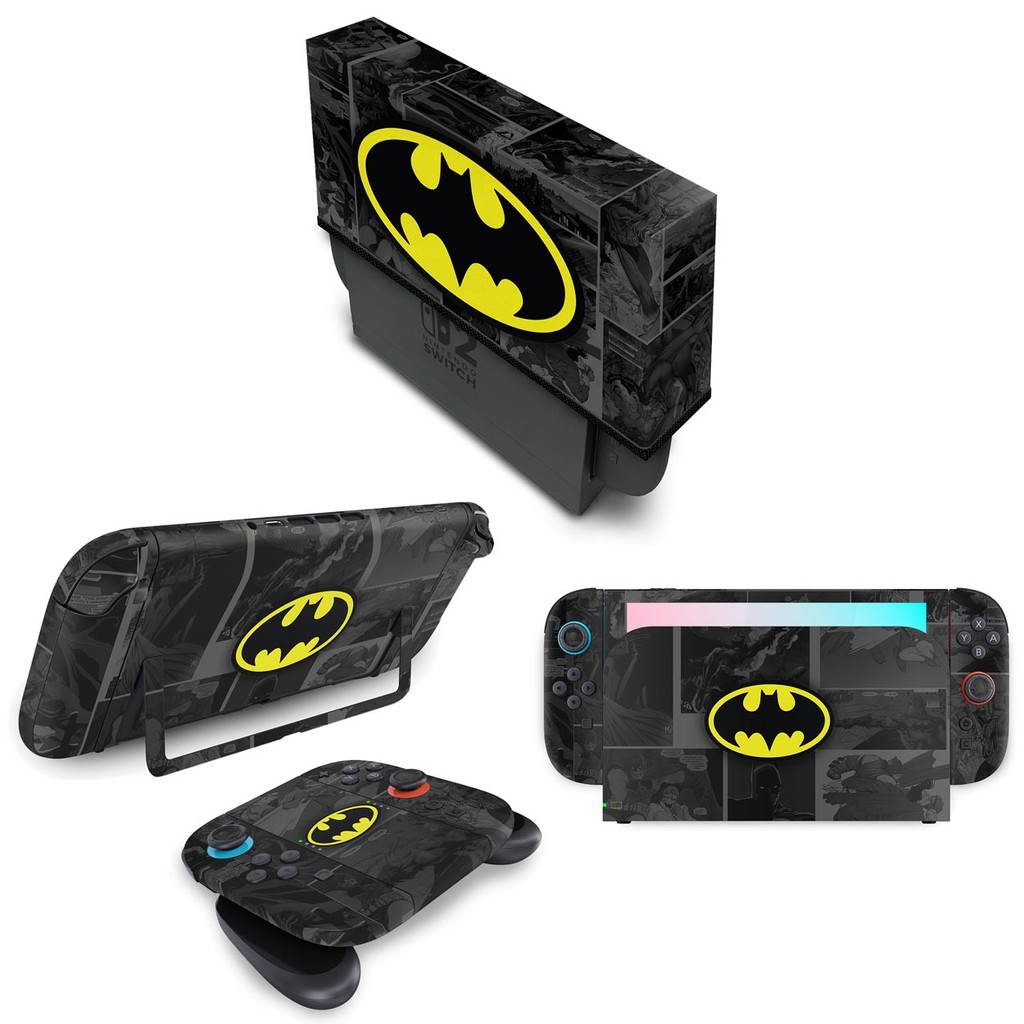 Kit Capa e Skin Anti-Rage para Nintendo Switch 2 - Batman Comics