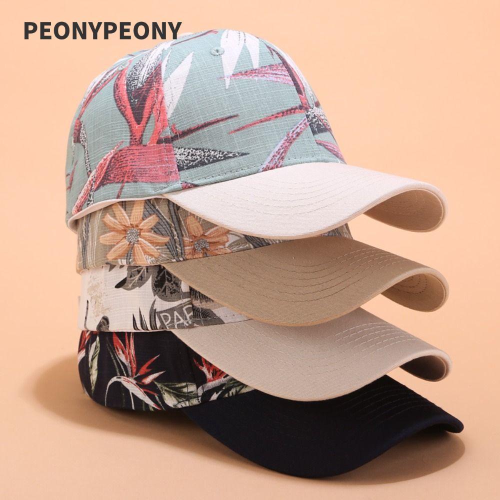 Chapéu Protetor Solar PEONY , Boné De Beisebol Com Estampa De Flores Primavera Verão Casual Feminino Ajustável Ao Ar Liv em Oferta na Shopee