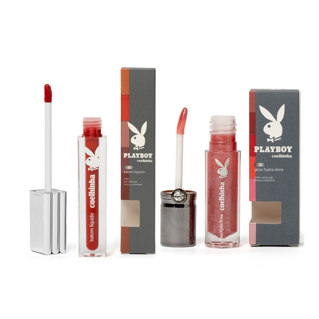 Kit Gloss Hidra Shine + Batom Líquido Matte Coleção Coelhinha - Playboy