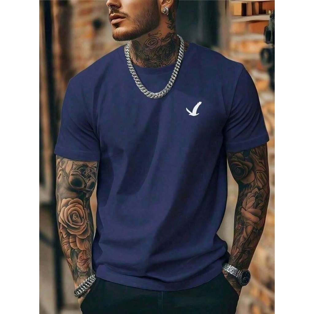 Camiseta Masculina de Aguia Camisa 100% Algodao tendencia basica Dia dos Pais