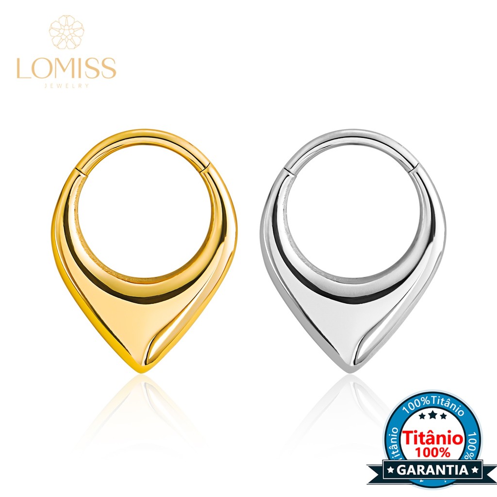Piercing Argola Gota Titânio Pvd Segmento Articulado Nariz Orelha Septo Conch Tragus Daith em Oferta na Shopee