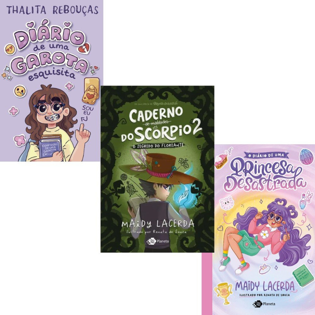 Kit Diários: Garota Esquisita + Princesa Desastrada 1 + Caderno de Maldades do Scorpio 2 (3 Vol)