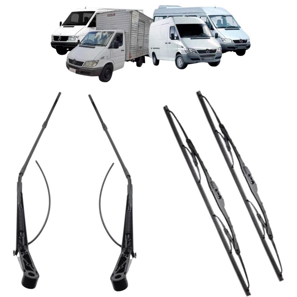 Kit Braço + Palheta Parabrisa Para Sprinter 310 311 312 313