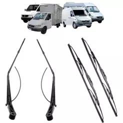 Kit Braço + Palheta Parabrisa Para Sprinter 310 311 312 313