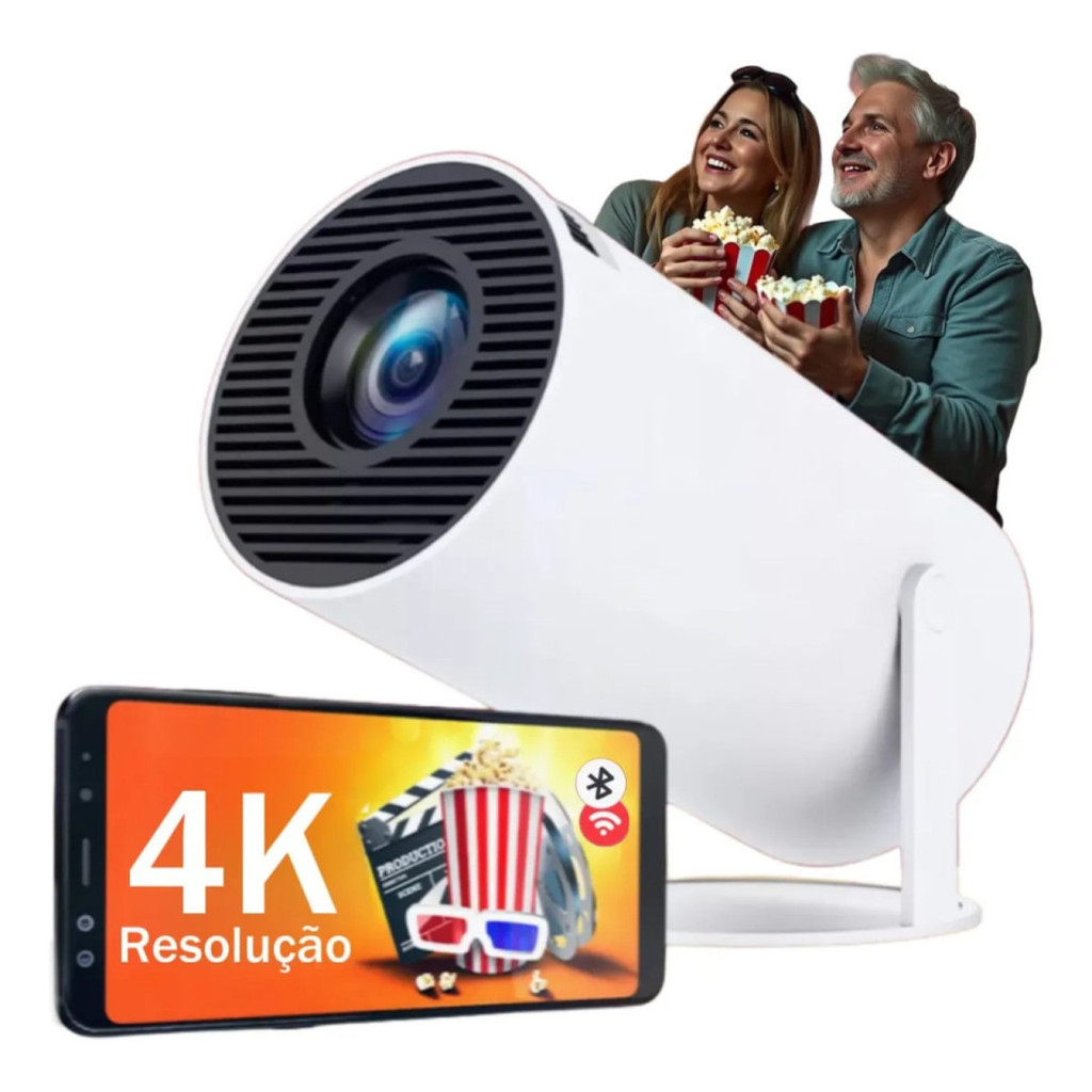 Mini Projetor Portátil 4K Ultra Hd Smart Wifi Cinema Em Casa, A Tensão Do Produto é bivolt