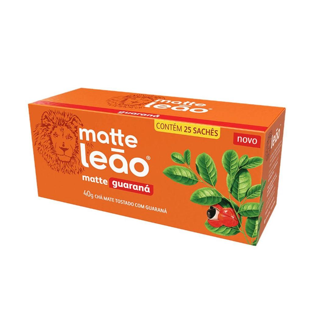 Chá Mate Com Guaraná 25 Sachês Leão