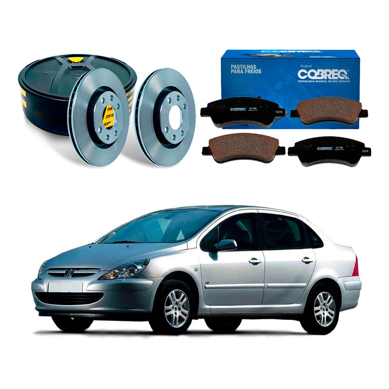 Kit Disco Pastilha Freio Dianteiro 307 Sedan 1.6 2001 A 2006