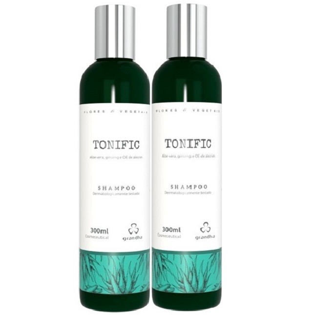 Shampoo Fortalecimento Capilar com 2 unidades Grandha Tonific  300ml Estimula Couro Cabeludo