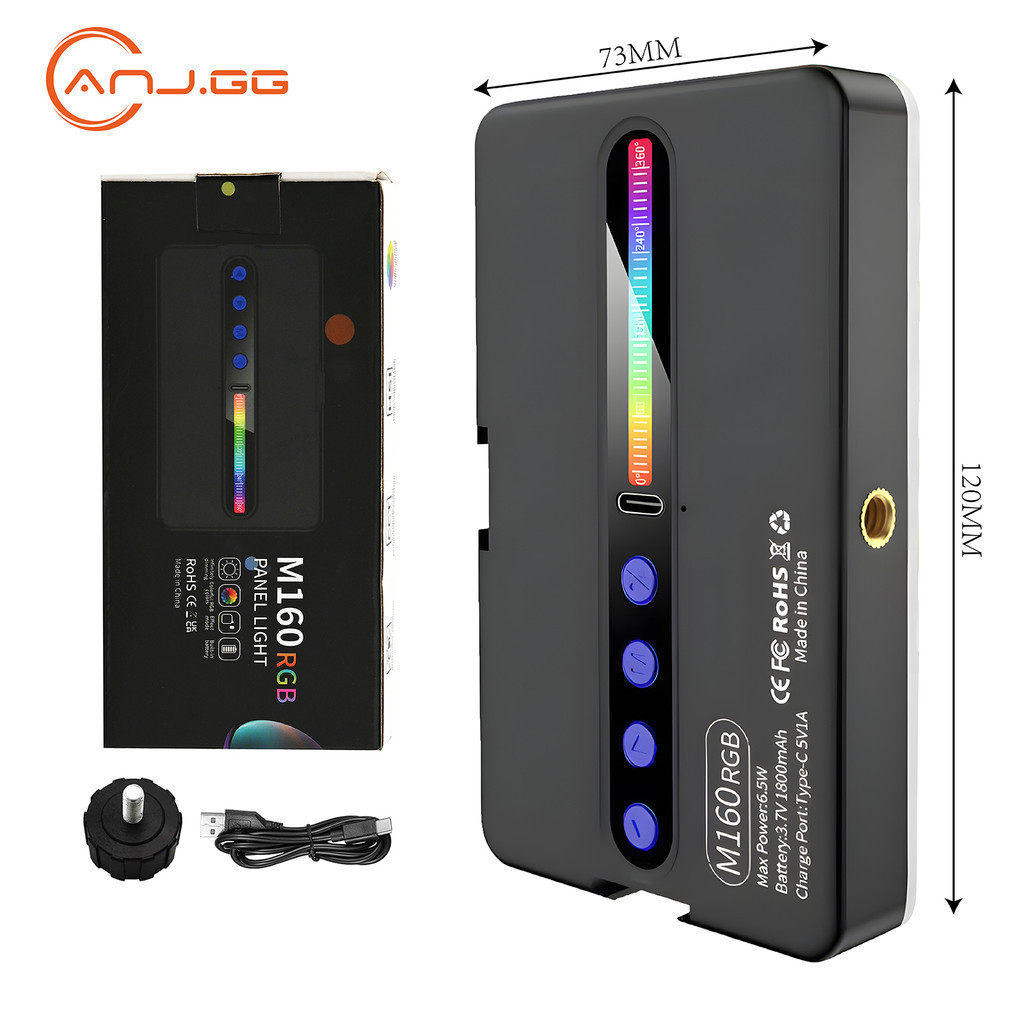 Luz de Preenchimento RGB Recarregável 2700K-6500K para Celular, Selfie e Vlog em Oferta na Shopee
