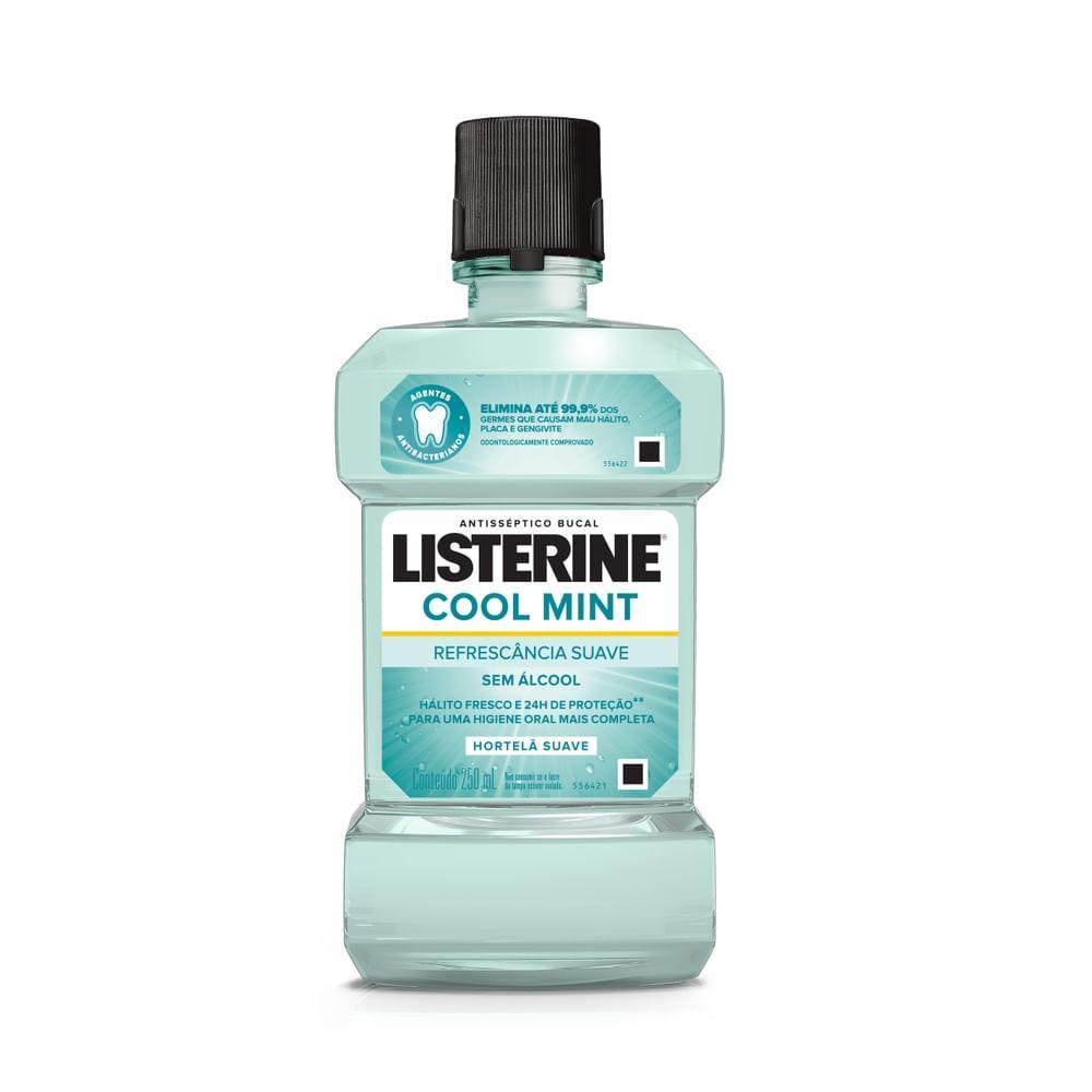 LISTERINE COOL MINT ENXAGUANTE BUCAL SEM ÁLCOOL 250ML