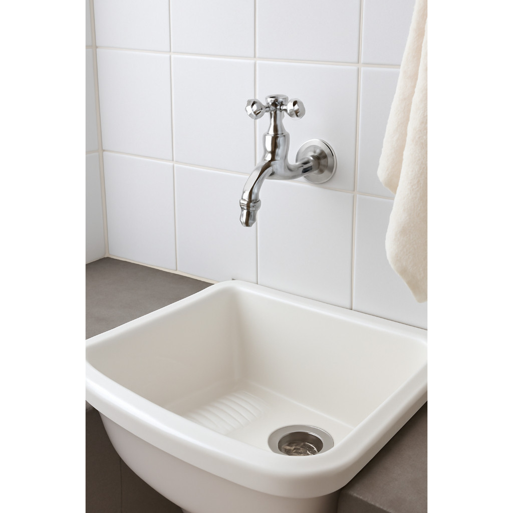 Torneira Cromada Tanque Cozinha Banheiro Durável Resistent Instalação Fácil Água Fria Parede