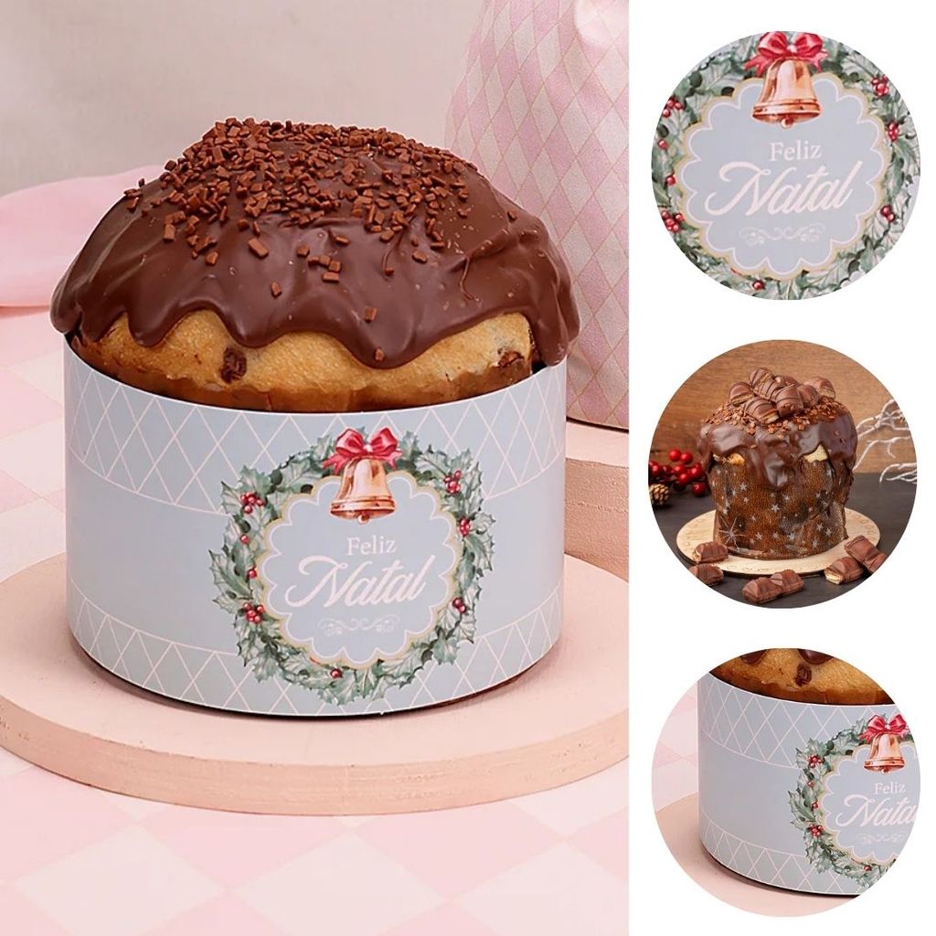 30 CINTA PARA PANETONE 500G DOCE NATAL 5218 ( JANGO NATAL 2025 )