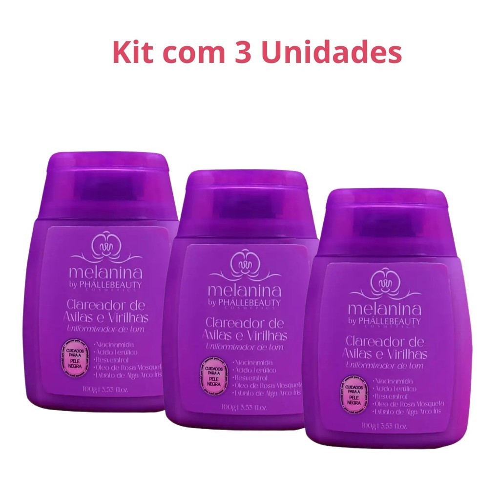 Creme Clareador de Axilas e Virilhas Melanina PhalleBeauty em Oferta na Shopee