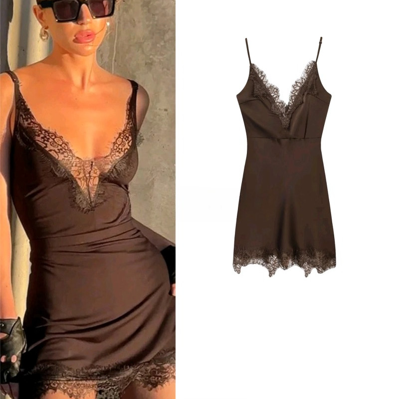 Outono Inverno Novos Produtos Vestido de Renda Feminino900949 em Oferta na Shopee