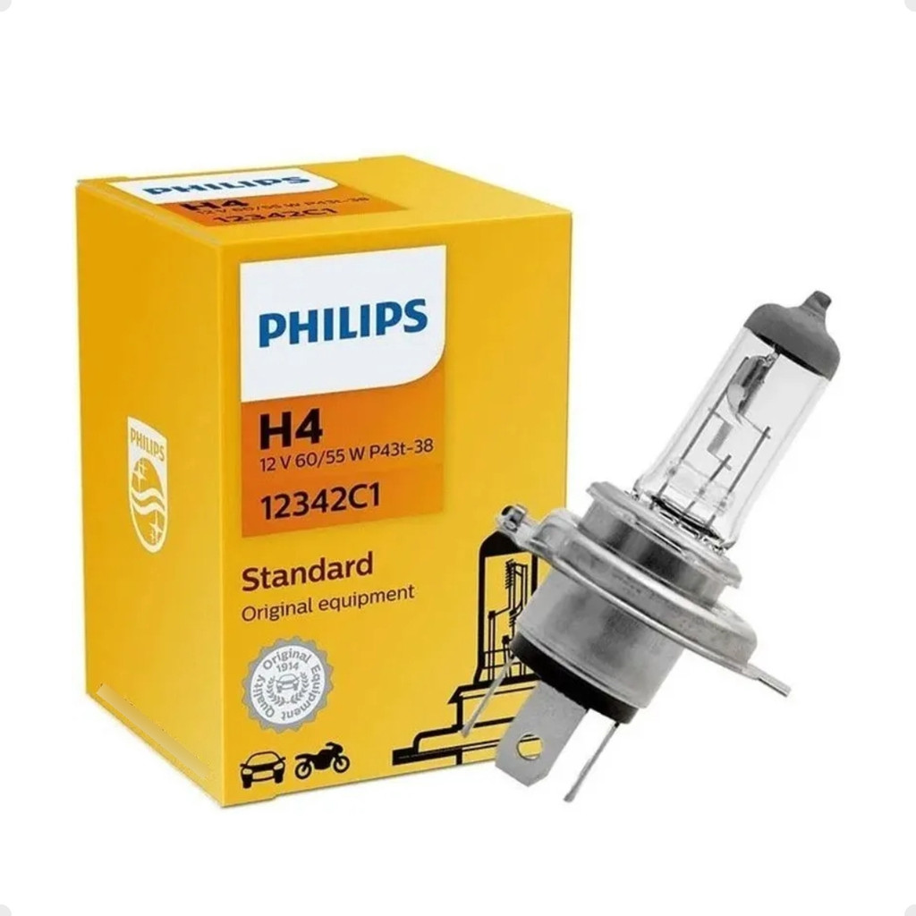 Lâmpada H4 Unidade 60/55w Philips 12v Original em Oferta na Shopee