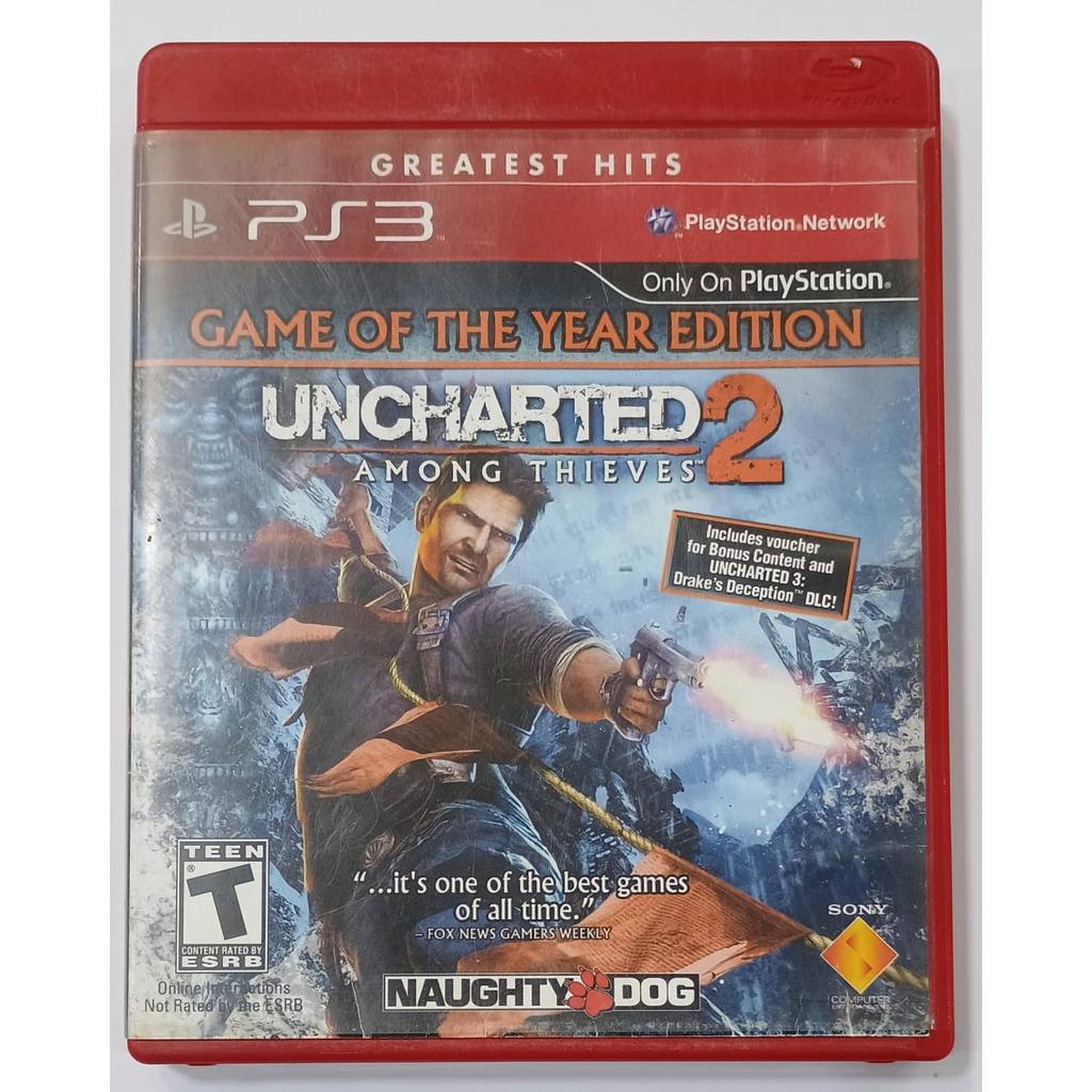 UNCHARTED 2 AMONG THIEVES JOGO PS3 FÍSICO USADO C MANUAL