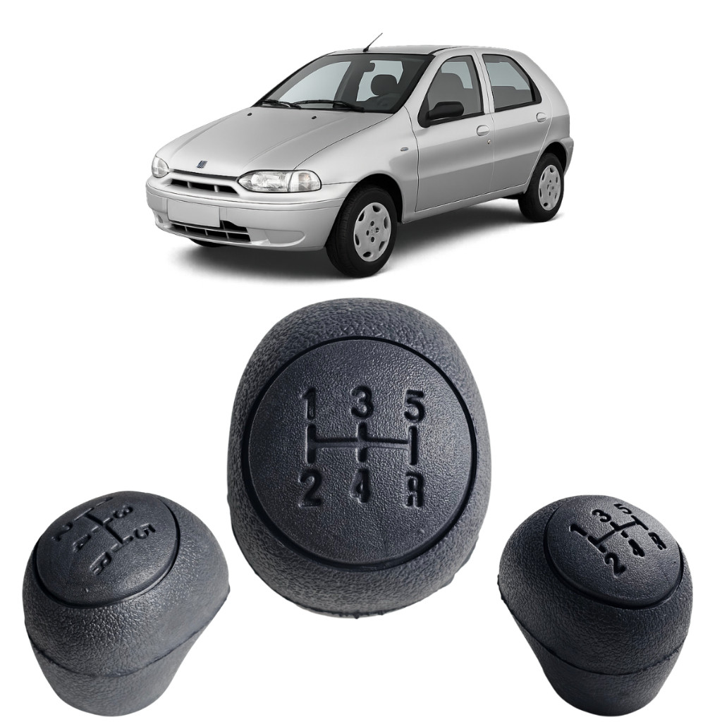 Manopla de Câmbio Cinza Fiat Palio Fire 01 a 03 – Bola de Câmbio 5 Marchas