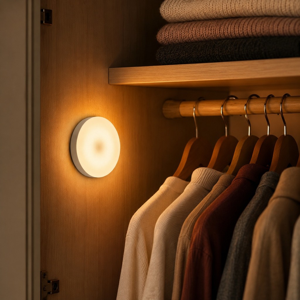 Luminária LED com Sensor Inteligente Acionamento Automático Recarregável Iluminação para Armário Corredor OIH-4815