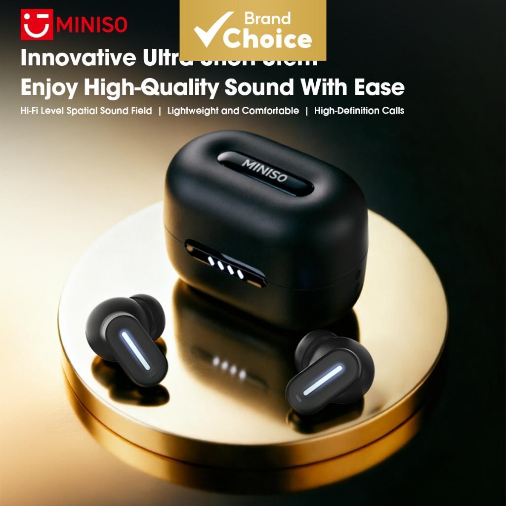 Miniso MS132 Fones De Ouvido Bluetooth 6.0 TWS Intra-Auriculares AI Inteligentes Cancelamento De Ruído Duplo Com Microfo