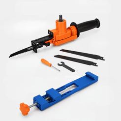 Kit Adaptador Serra Sabre Furadeira Guia Serra Circular Corte Madeira Metal Marcenaria