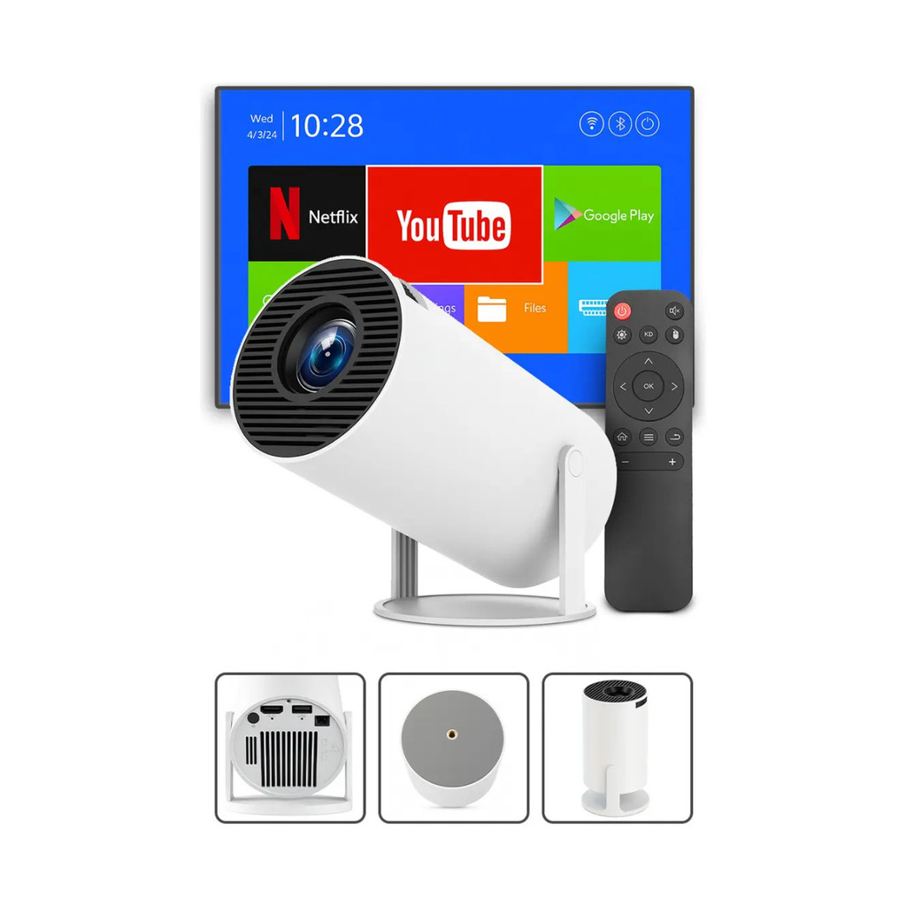 Mini Projetor Portátil Davely Smart Full Hy300 4k Android Wi-Fi