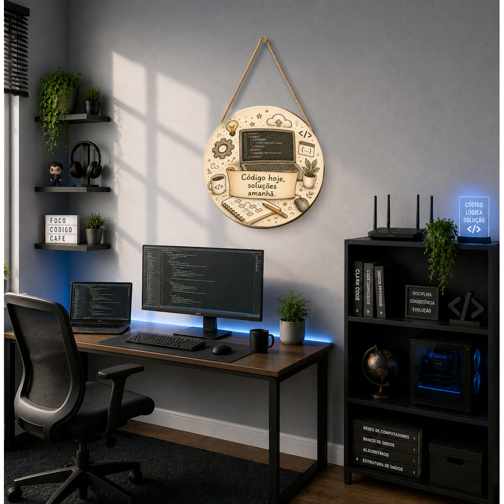 Placa Informática TI para Escritório Gamer e Home Office