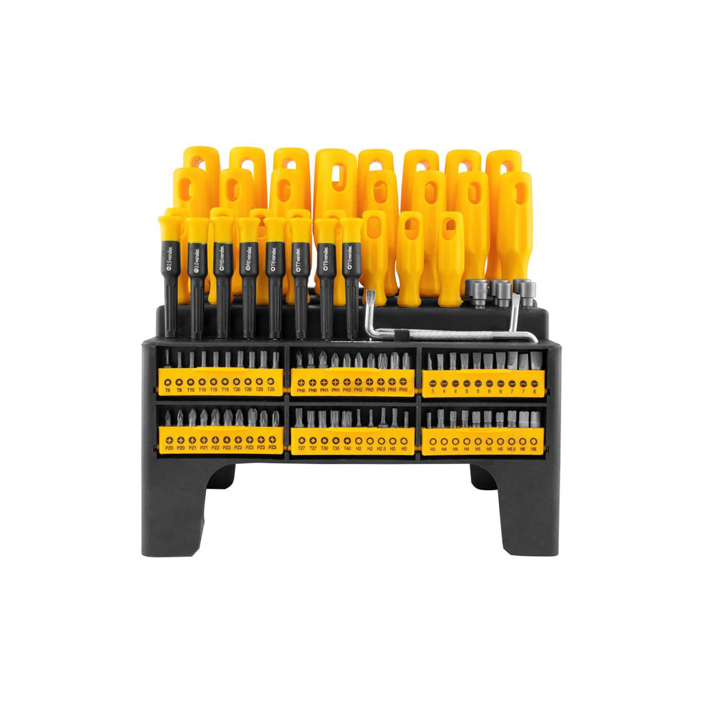 Jogo de Chaves de fenda / Phillips / Torx / Bits com 100 Peças CRV - VONDER
