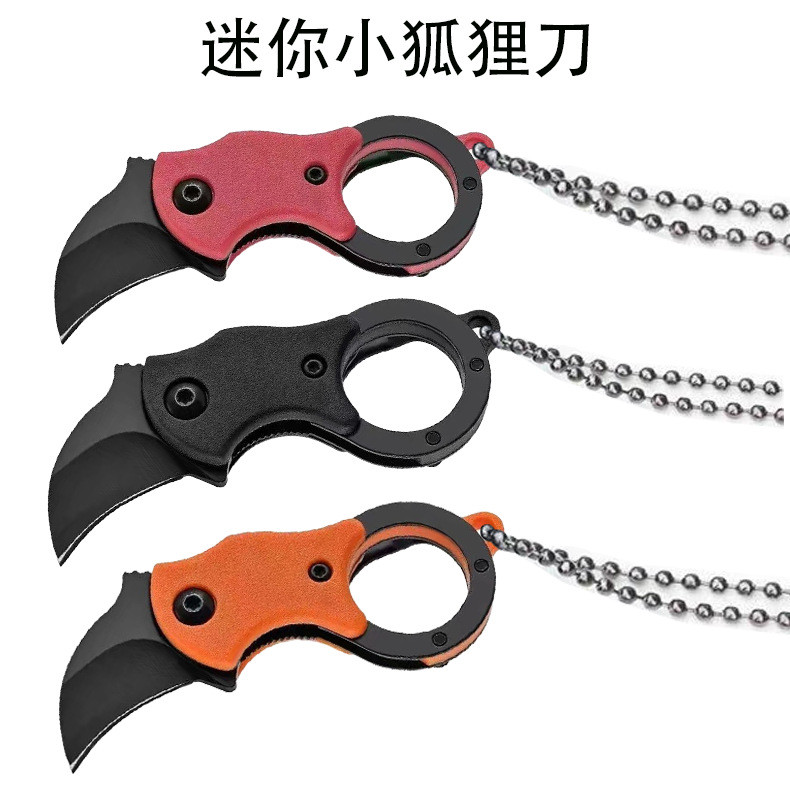Mini faca de raposa faca dobrável EDC portátil Gadget colar presente faca de bolso aberto expresso de garra de bols